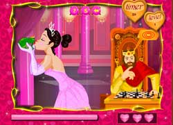 Поцелуй принцессы - игра для девочек